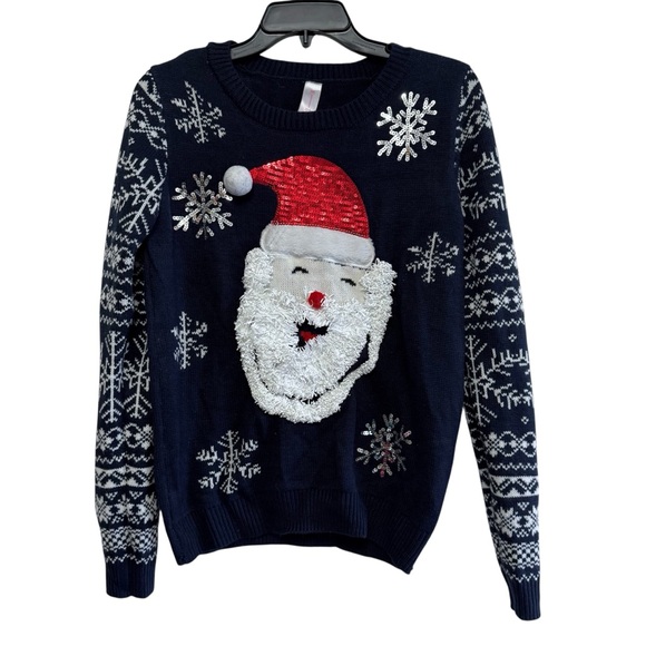 Women’s Ugly Christmas Santa Sweater - Picture 2 of 6